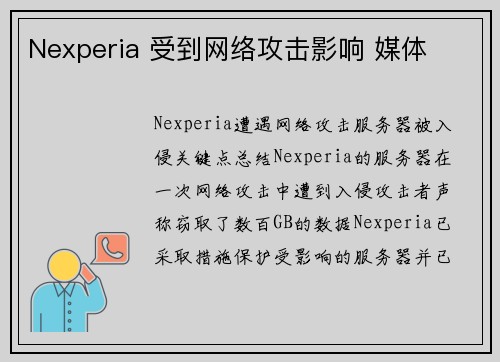 Nexperia 受到网络攻击影响 媒体